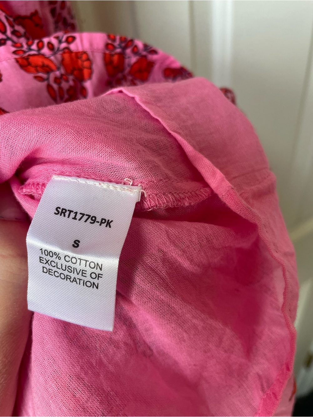 THML Pink Dress with Red Floral Print - Picture 4 of 4